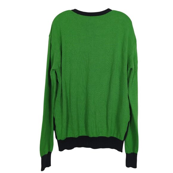 Archie McPhee Ugly Christmas Green Sweater size XL Santa Claus Lincoln - Picture 2 of 14